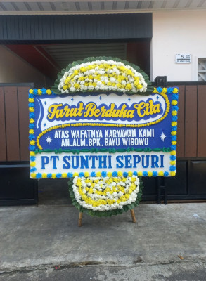 Papan Bunga Duka di Ogan Baru